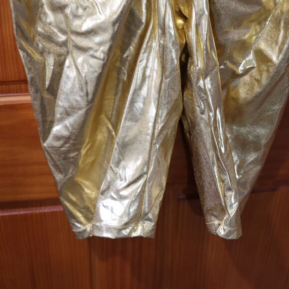 SKIMS Metallic Gold Swim Bottoms Pants Leggings Bikini Pants 4X - Picture 3 of 9